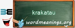 WordMeaning blackboard for krakatau